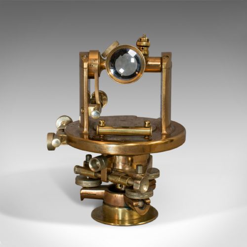 fig 4. Antique Theodolite, English, Bronze, Brass, Scientific Instrument, Desk Ornament