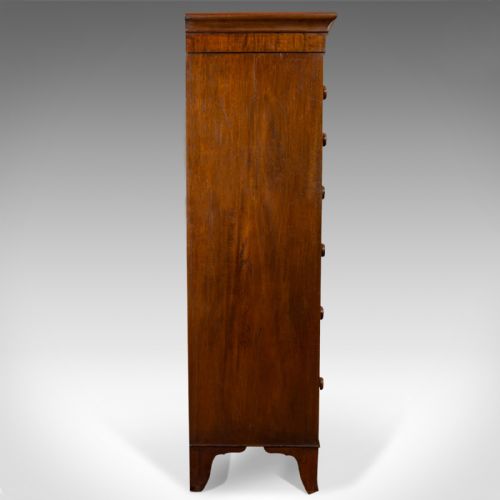 fig 5. Antique Tallboy, English, Flame Mahogany, Tall Chest of Drawers, Victorian, 1850