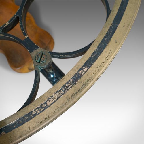 fig 5. Antique Maritime Sextant, Brass, Admiralty, Naval, Instrument, Victorian, C.1900
