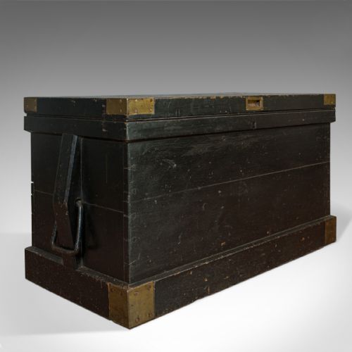 ANTIQUE MASTER SHIPWRIGHT'S CHEST ENGLISH MAHOGANY TOOL TRUNK VICTORIAN - ADDITIONAL PHOTO 1