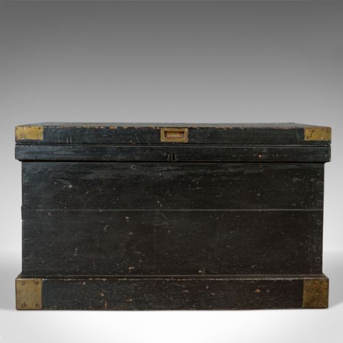 ANTIQUE MASTER SHIPWRIGHT'S CHEST ENGLISH MAHOGANY TOOL TRUNK VICTORIAN - ADDITIONAL PHOTO 4