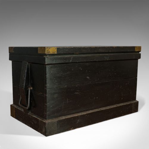ANTIQUE MASTER SHIPWRIGHT'S CHEST ENGLISH MAHOGANY TOOL TRUNK VICTORIAN - ADDITIONAL PHOTO 6