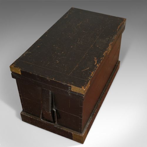 ANTIQUE MASTER SHIPWRIGHT'S CHEST ENGLISH MAHOGANY TOOL TRUNK VICTORIAN - ADDITIONAL PHOTO 7