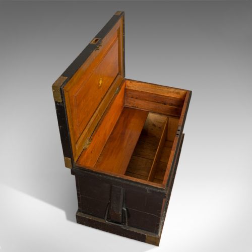 ANTIQUE MASTER SHIPWRIGHT'S CHEST ENGLISH MAHOGANY TOOL TRUNK VICTORIAN - ADDITIONAL PHOTO 9
