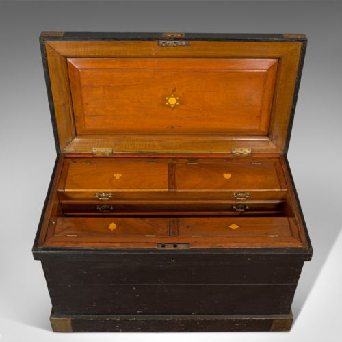 ANTIQUE MASTER SHIPWRIGHT'S CHEST ENGLISH MAHOGANY TOOL TRUNK VICTORIAN - ADDITIONAL PHOTO 10