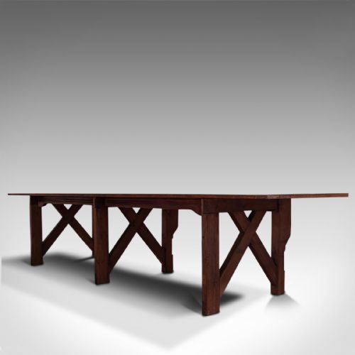 fig 5. Large 12' Antique Kitchen Table, English, Pine, Industrial, Victorian, 1900