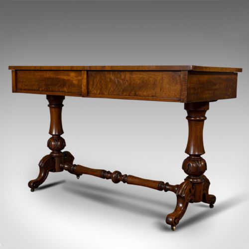 fig 3. Antique Library Table, English, Flame Mahogany, Sofa, Regency Period, Circa 1820