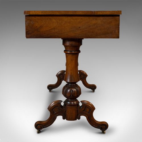fig 4. Antique Library Table, English, Flame Mahogany, Sofa, Regency Period, Circa 1820