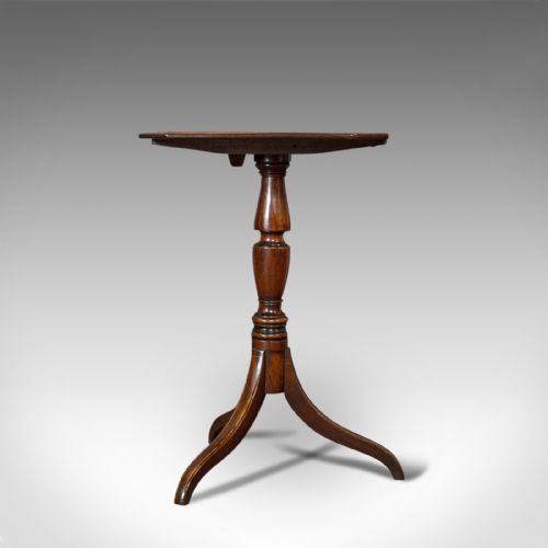 fig 3. Antique Tripod Table, English, Flame Mahogany, Side, Wine, Regency, Circa 1820
