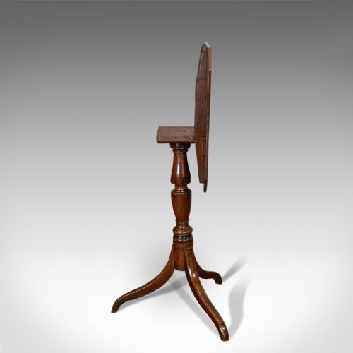 fig 4. Antique Tripod Table, English, Flame Mahogany, Side, Wine, Regency, Circa 1820