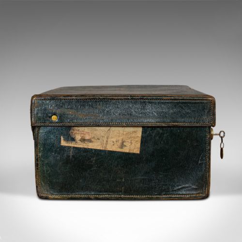fig 4. Antique Travel Case, Leather, Salesman's Suitcase, JW Allen, Strand, Edwardian