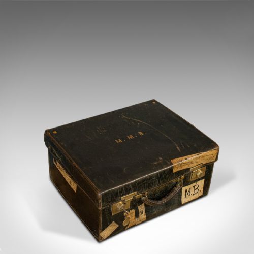 fig 5. Antique Travel Case, Leather, Salesman's Suitcase, JW Allen, Strand, Edwardian