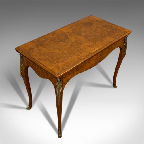 ANTIQUE CARD TABLE FRENCH BURR WALNUT FOLD OVER GAMES VICTORIAN CIRCA 1870 - ADDITIONAL PHOTO 7