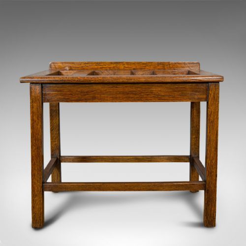 fig 1. Antique Luggage Rack, English, Oak, Hallway, Edwardian c.1910