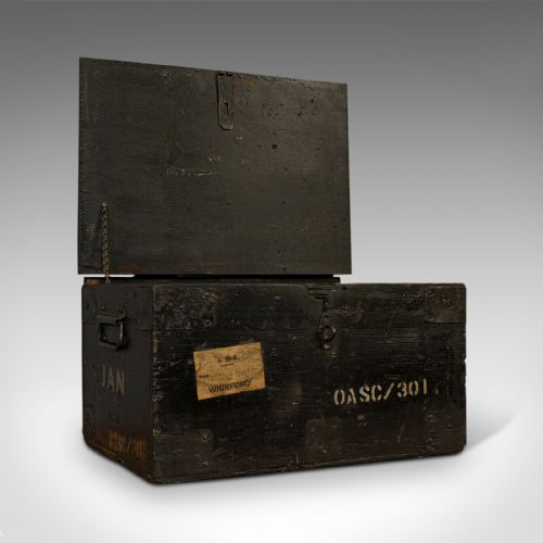 fig 1. Antique Railway Carriage Chest, English, Pine, Mail Trunk, GWR, Edwardian, 1910