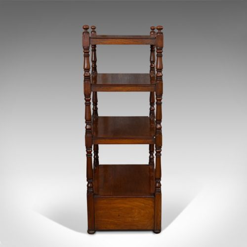 fig 3. Antique Whatnot, English, Mahogany, Four Tier, Display Stand, Victorian, C.1850