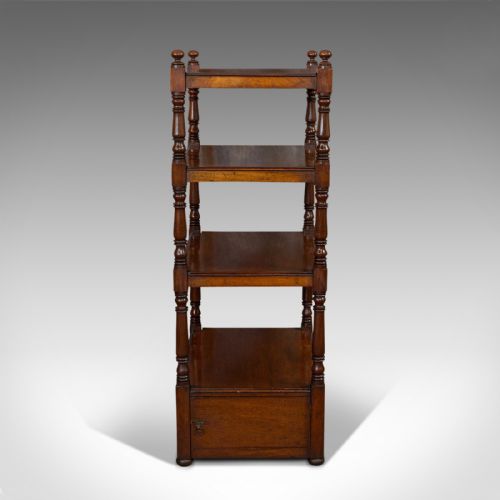 fig 4. Antique Whatnot, English, Mahogany, Four Tier, Display Stand, Victorian, C.1850