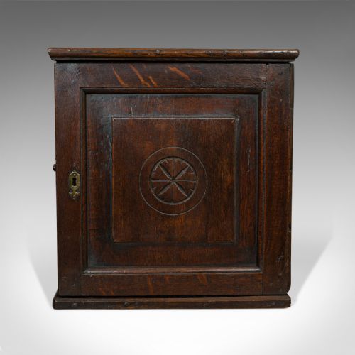 fig 2. Antique Tea Cabinet, English, Oak, Spice, Apothecary Case, Georgian, Circa 1800