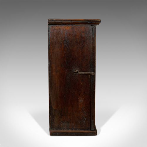 fig 3. Antique Tea Cabinet, English, Oak, Spice, Apothecary Case, Georgian, Circa 1800