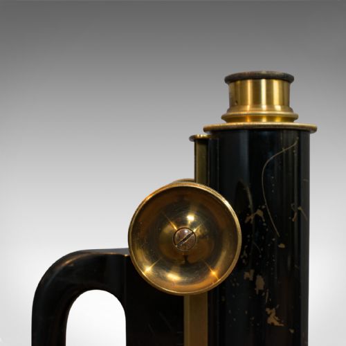 fig 5. Antique Microscope, English, Brass, Scientific Instrument, Charles Baker, London