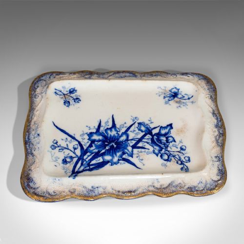 fig 1. Antique Cheese Keeper, Decorative, Dish, John Maddock, Orchid, Victorian, C.1900