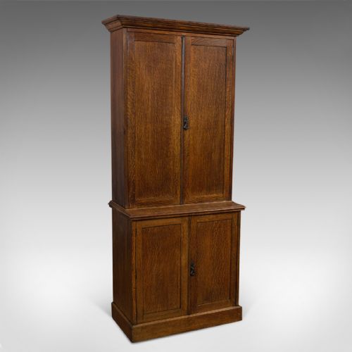 Antique Estate Cupboard, English, Oak, Victorian, Circa 1890