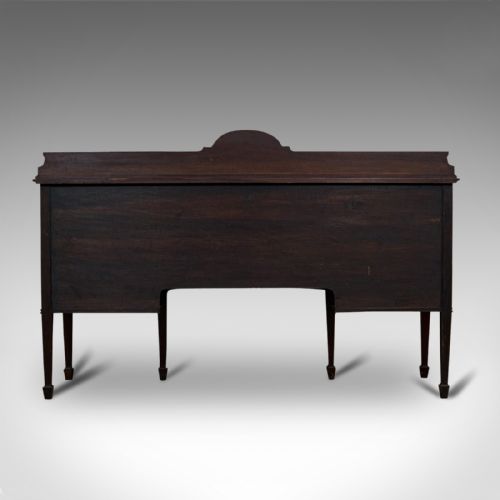 fig 4. Antique Bow Front Sideboard, English, Mahogany, Victorian