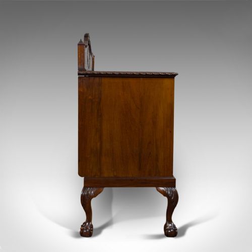 fig 2. Antique Regency Revival Sideboard, English, Flame Mahogany, Victorian, C.1900