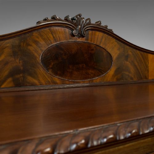 fig 5. Antique Regency Revival Sideboard, English, Flame Mahogany, Victorian, C.1900