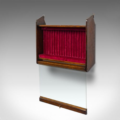 fig 4. Antique Display Cabinet, English, Oak, Humidor, Collectibles Case, Edwardian