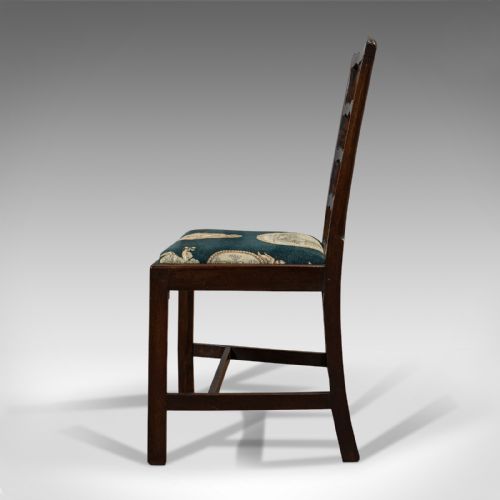 fig 4. Pair Of Antique Ladder Back Chairs, Irish, Mahogany, Side, Georgian, Circa 1780
