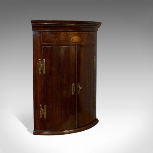Petite Antique Corner Cabinet, English, Mahogany, Georgian Revival, Victorian