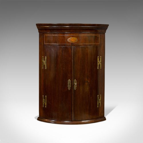 fig 2. Petite Antique Corner Cabinet, English, Mahogany, Georgian Revival, Victorian