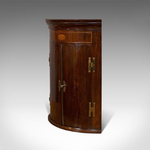 fig 3. Petite Antique Corner Cabinet, English, Mahogany, Georgian Revival, Victorian