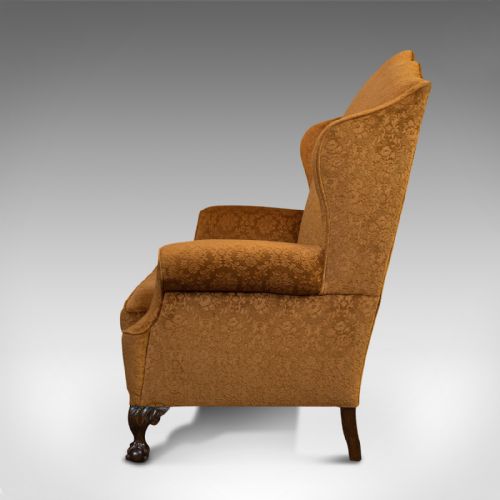 fig 5. Antique Queen Anne Style Sofa, English, Two Seat Settee, Victorian, Circa 1880
