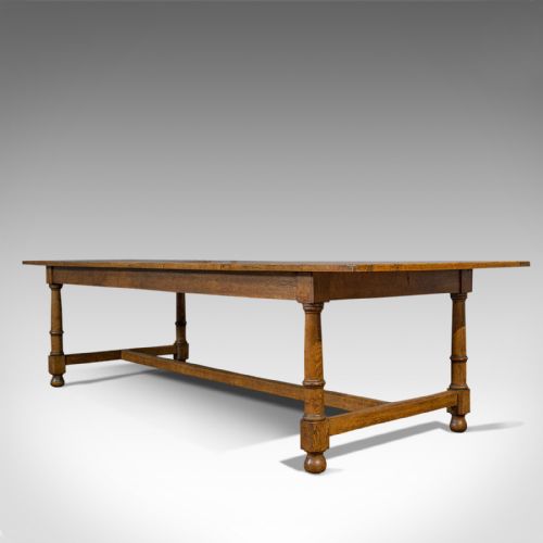 fig 1. Large, Antique Refectory Table, Scottish, 8 Seat, Oak, Dining, Victorian, C.1870