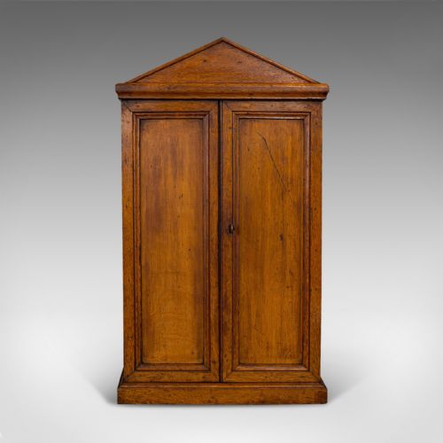 fig 1. Antique Tool Cupboard, Oak, Wall Hanging, Cabinet, Army and Navy, Edwardian