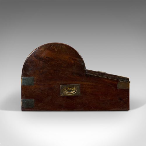 fig 4. Antique Campaign Writing Slope, Ship's Captain, Correspondence, Desk, Victorian