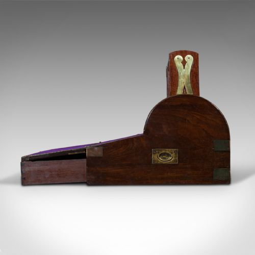 fig 5. Antique Campaign Writing Slope, Ship's Captain, Correspondence, Desk, Victorian