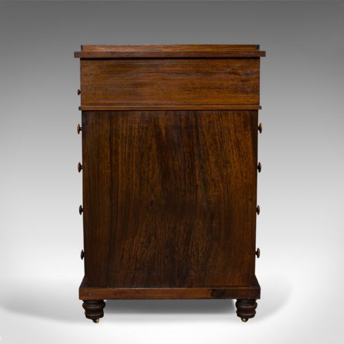 fig 5. Antique Davenport, English, Rosewood, Satinwood, Writing Desk, Victorian, C.1880