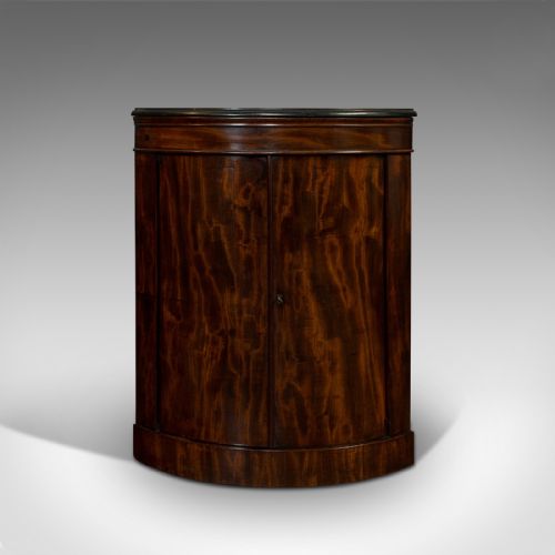fig 2. Antique Corner Cupboard, Mahogany, Bow Front, Floor Standing, Georgian, C.1780