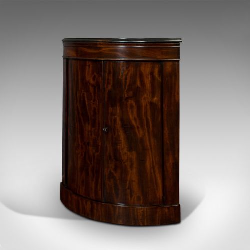 fig 3. Antique Corner Cupboard, Mahogany, Bow Front, Floor Standing, Georgian, C.1780