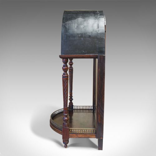 fig 4. Antique Butler's Mirror, English, Rosewood, Dome Top, Wall, Victorian, C.1880