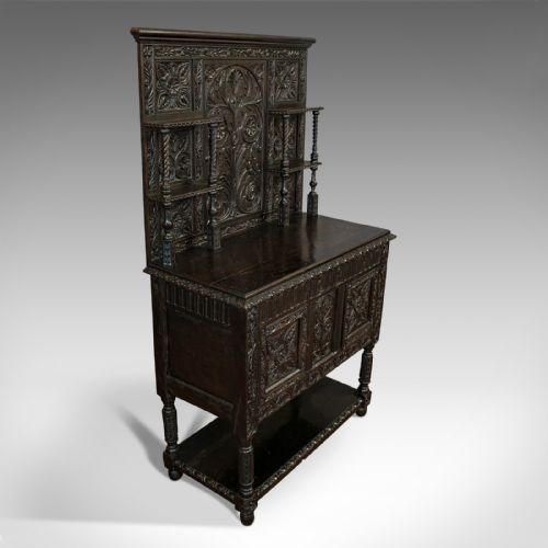 ANTIQUE CHARLES II REVIVAL DRESSER ENGLISH OAK SIDEBOARD VICTORIAN C1880 - ADDITIONAL PHOTO 7