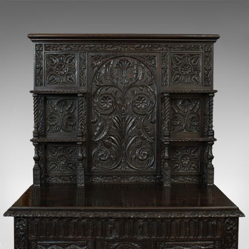 ANTIQUE CHARLES II REVIVAL DRESSER ENGLISH OAK SIDEBOARD VICTORIAN C1880 - ADDITIONAL PHOTO 10