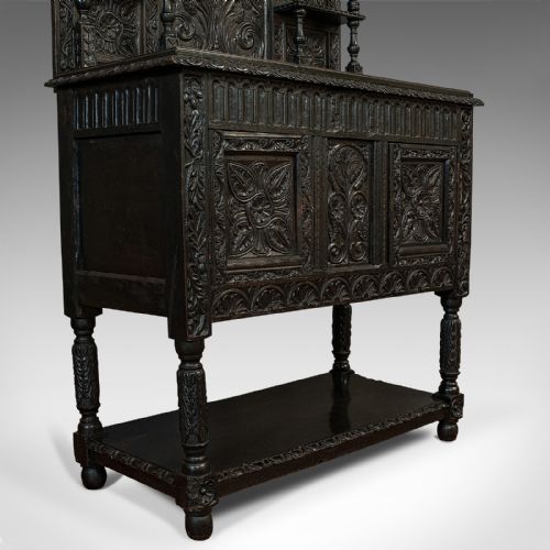 ANTIQUE CHARLES II REVIVAL DRESSER ENGLISH OAK SIDEBOARD VICTORIAN C1880 - ADDITIONAL PHOTO 11