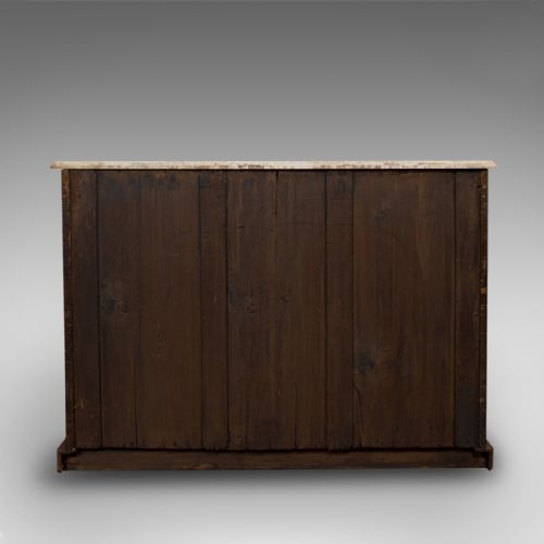 fig 5. Antique Mirrored Side Cabinet, English, Walnut, Marble, Dresser, Victorian, 1850