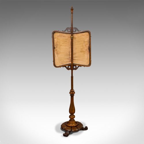 fig 5. Antique Pole Screen, Rosewood, Needlepoint Tapestry, Fire Screen, Regency, 1820