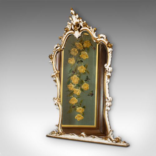 fig 2. Large Antique Overmantel Mirror, French, Gilt Gesso, Classical, Italianate, 1900
