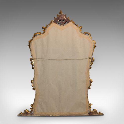 fig 4. Large Antique Overmantel Mirror, French, Gilt Gesso, Classical, Italianate, 1900